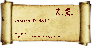 Kasuba Rudolf névjegykártya