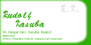 rudolf kasuba business card